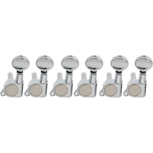 6-in-line Left Hand Sealed Guitar Tuning Pegs, Chrome