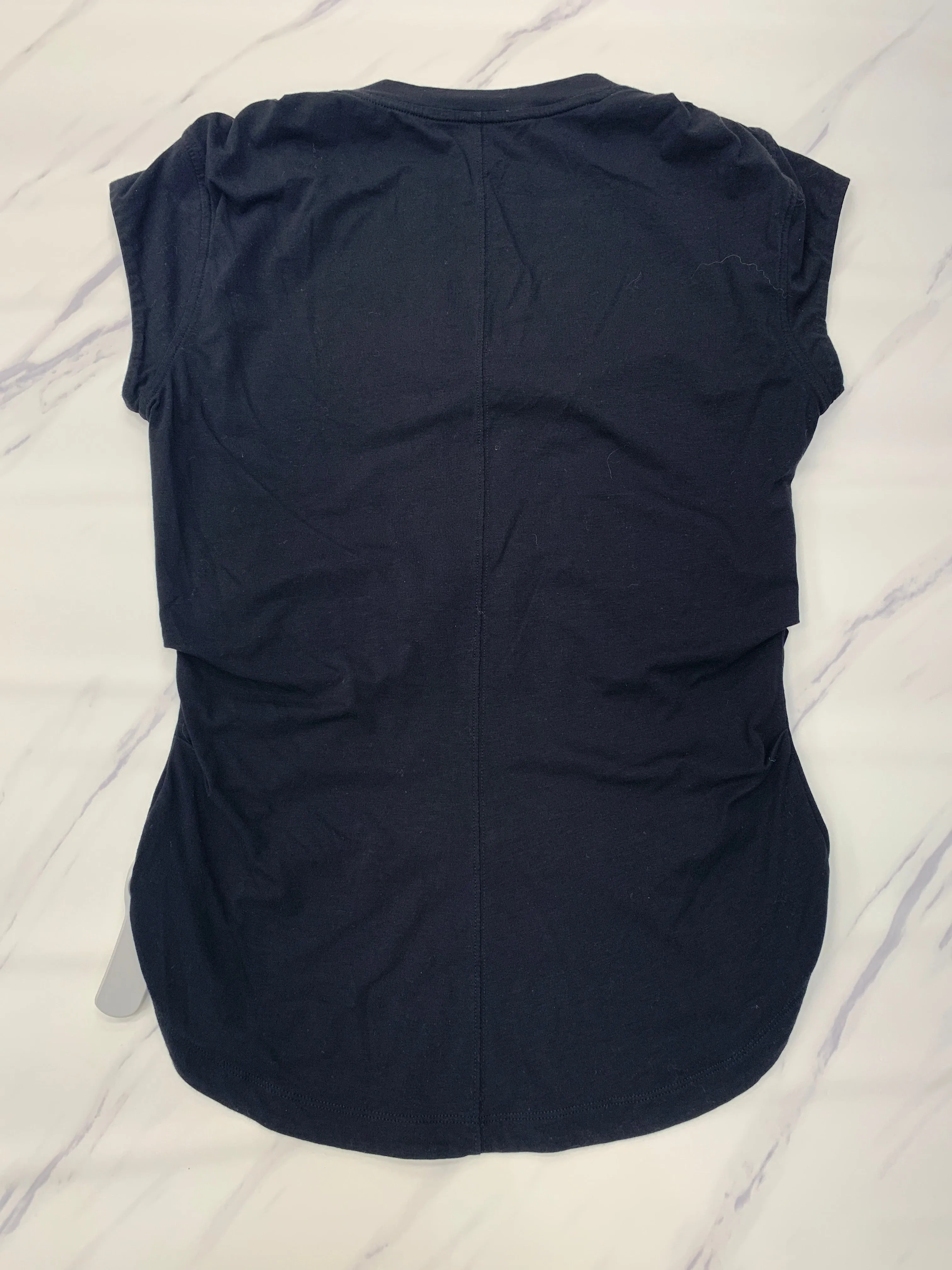 Athletic Top Short Sleeve By Athleta In Black, Size: S