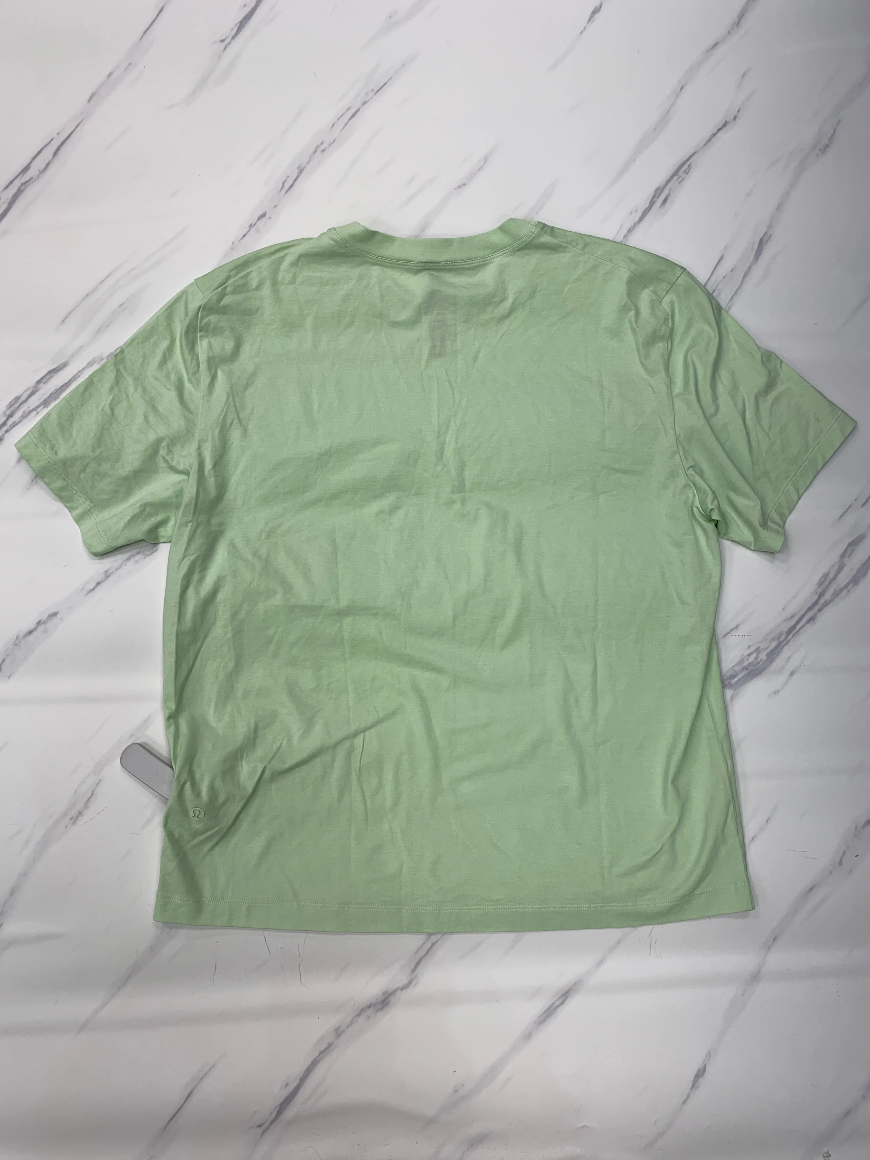 Athletic Top Short Sleeve By Lululemon In Green, Size: M