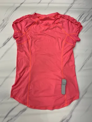 Athletic Top Short Sleeve By Lululemon In Orange, Size: 6