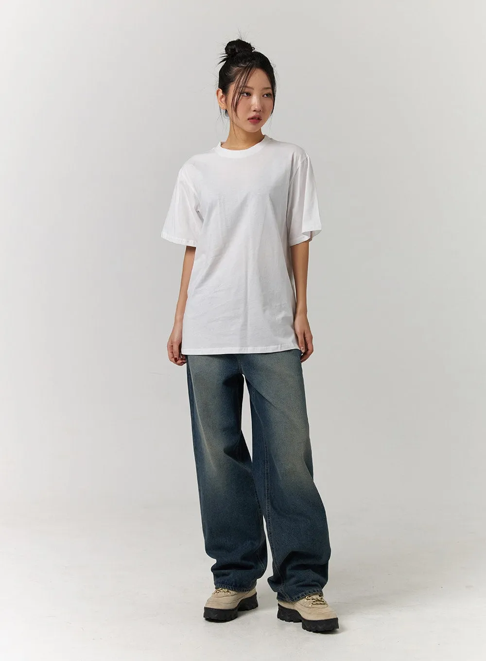 Basic Standard Fit Short Sleeve Top CD329