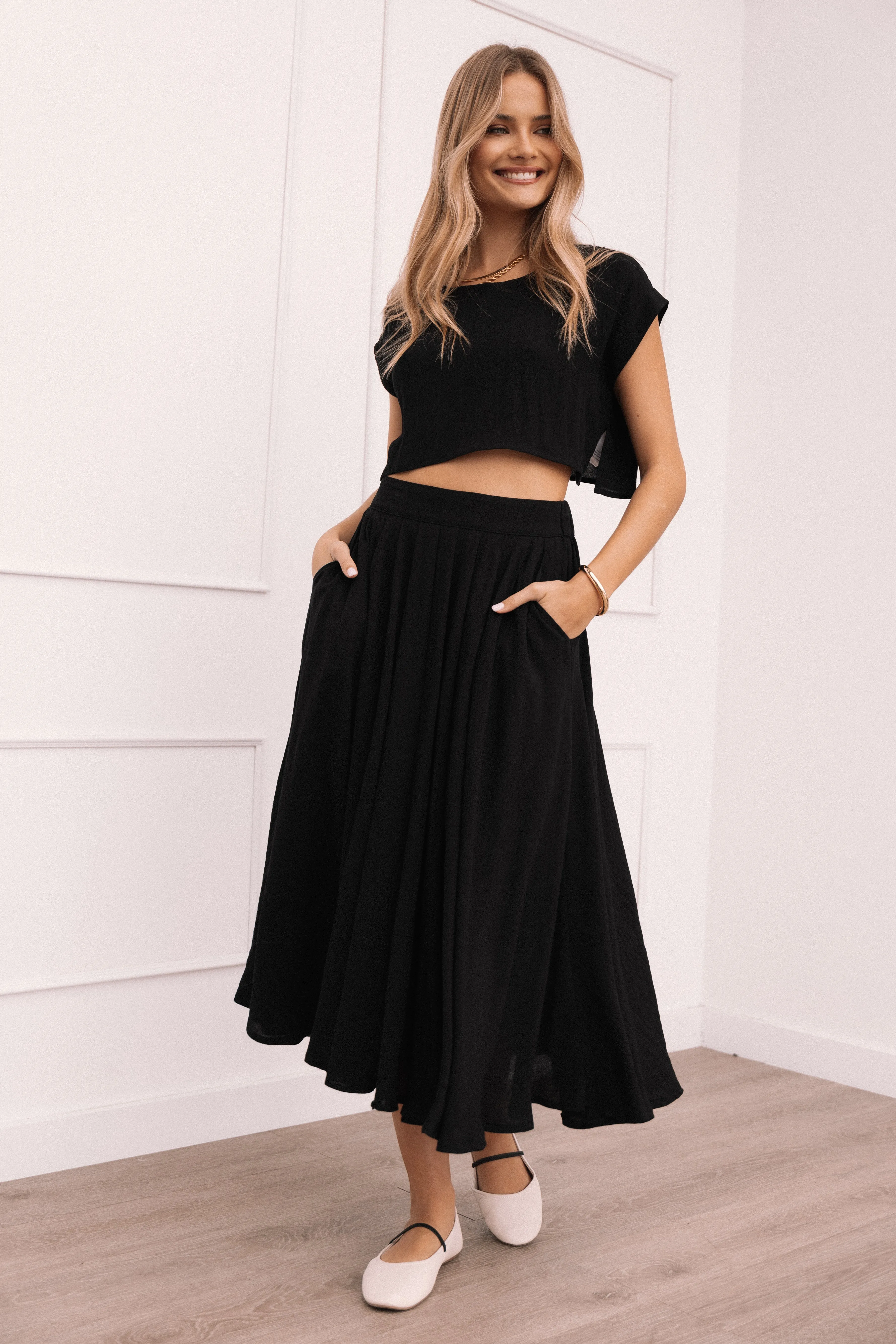 Bessie Two Piece Set - Black