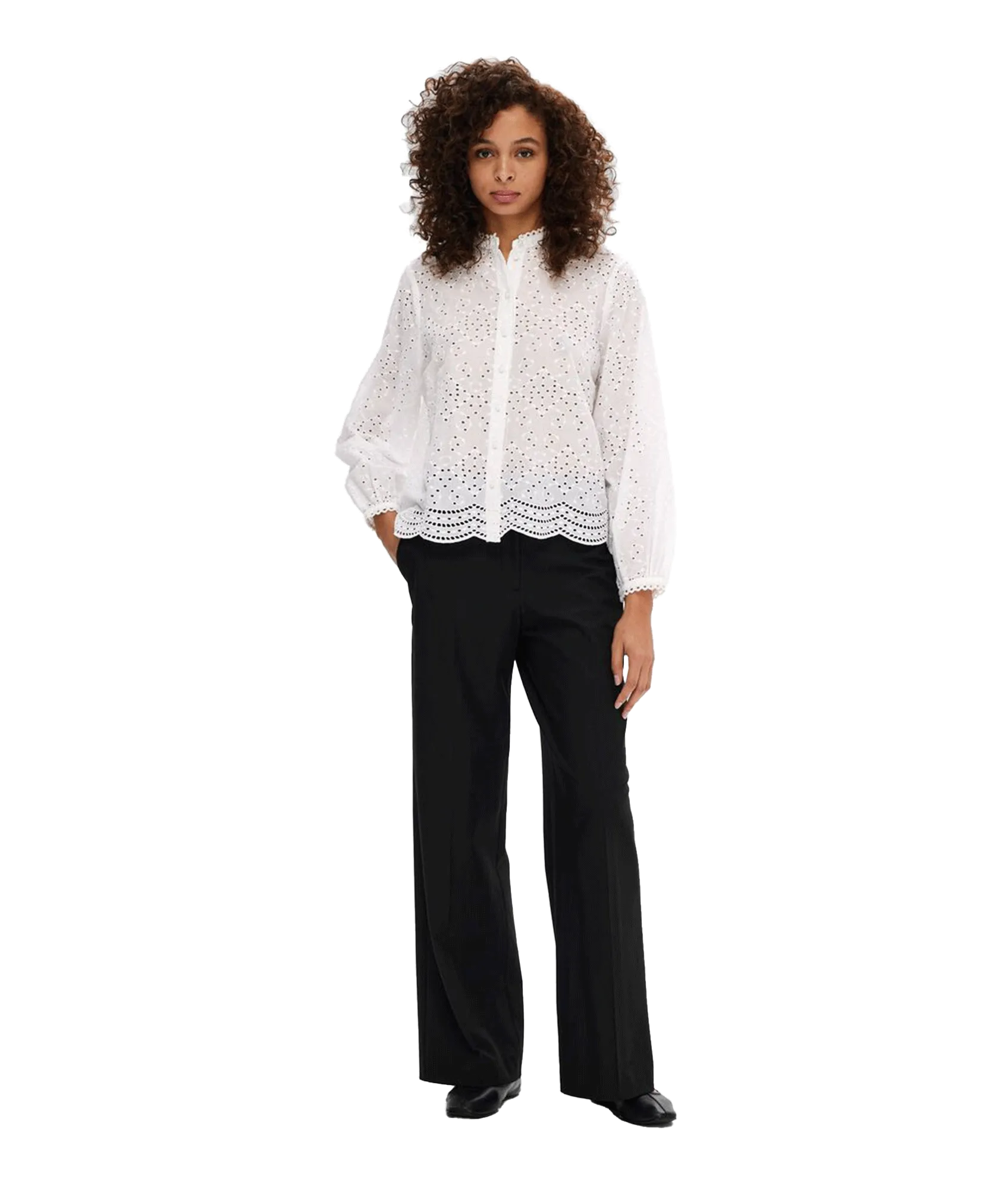 Broderie Anglaise Shirt - White