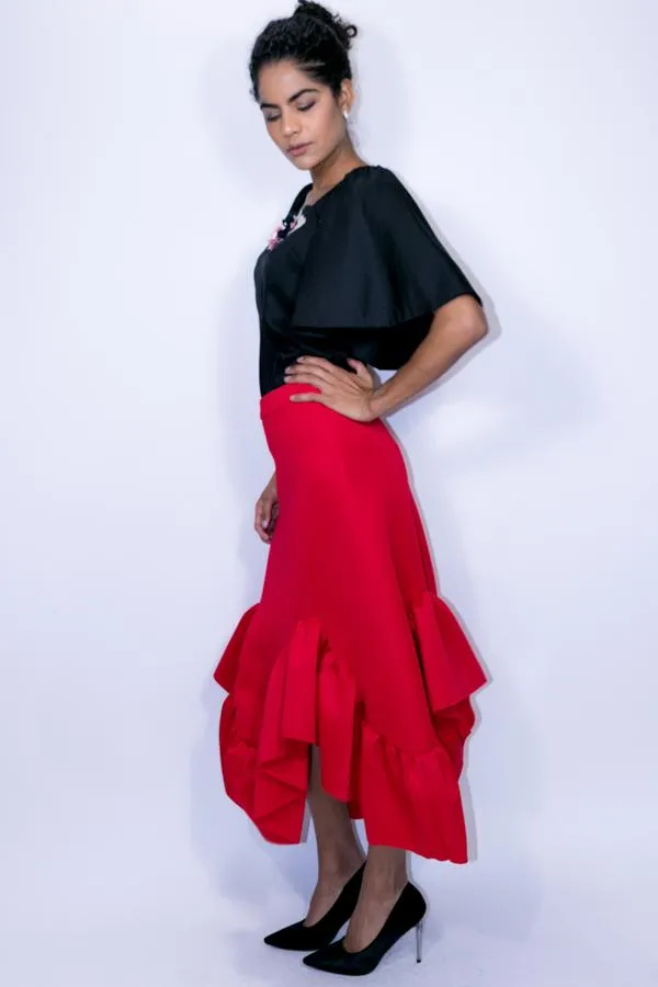 C1833 SKIRT (RED, BLUE, BLK)