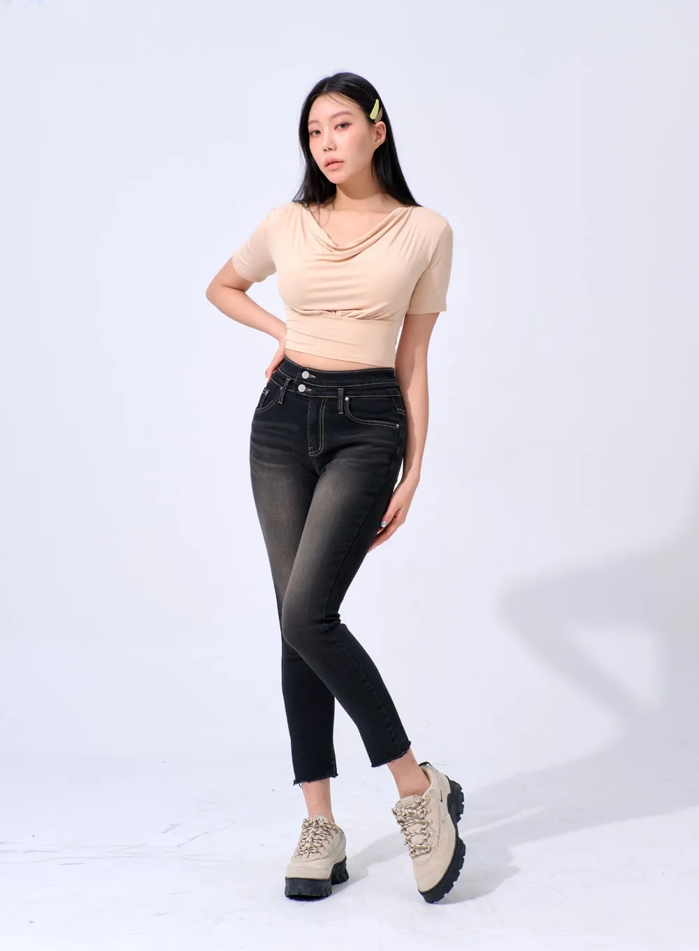 Cowl Neck Tee IA327