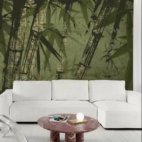 Custom Wallpaper Vintage Bamboo Forest Wall Mural (㎡)