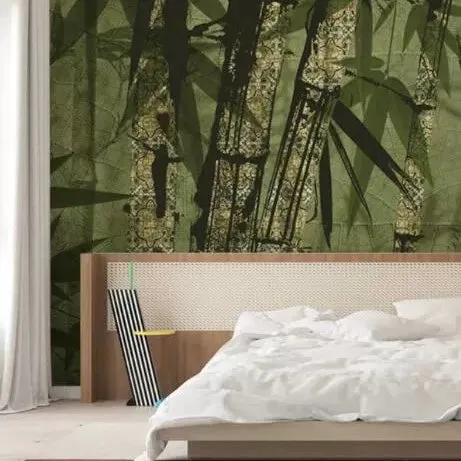 Custom Wallpaper Vintage Bamboo Forest Wall Mural (㎡)