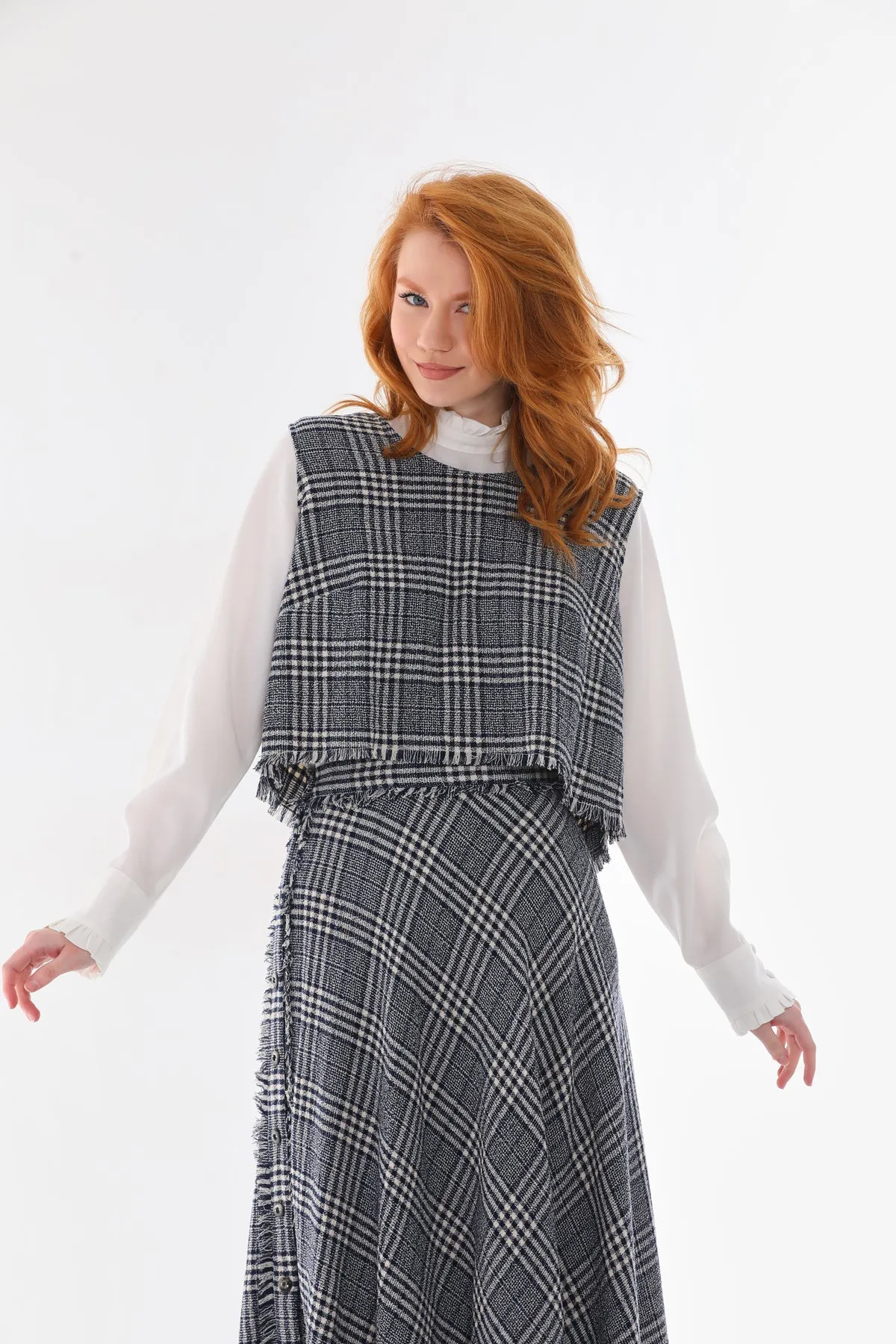 D&T Checked Skirt Set