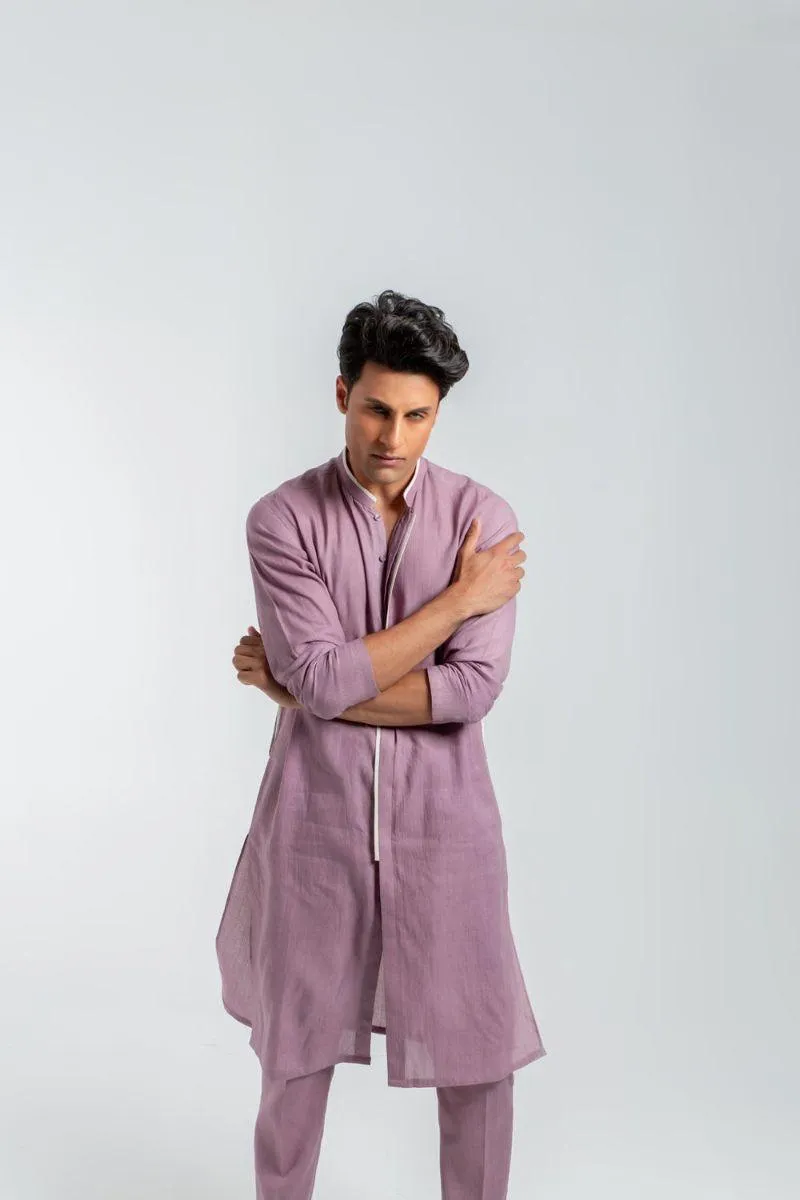 Deepak & Fahad - BAL-M006 - Lavender - Woven Cotton - 2 Piece