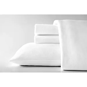 Dormisette Luxury German Flannel Ultra-Soft 6-Ounce Sheets Set White California King