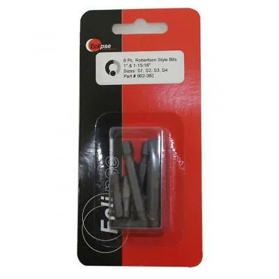 Eclipse 902-392 8-Piece Robertson Style Insert Bit Set