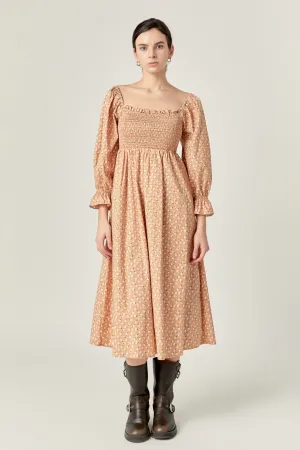 English Factory - Floral Smocked Midi Dress