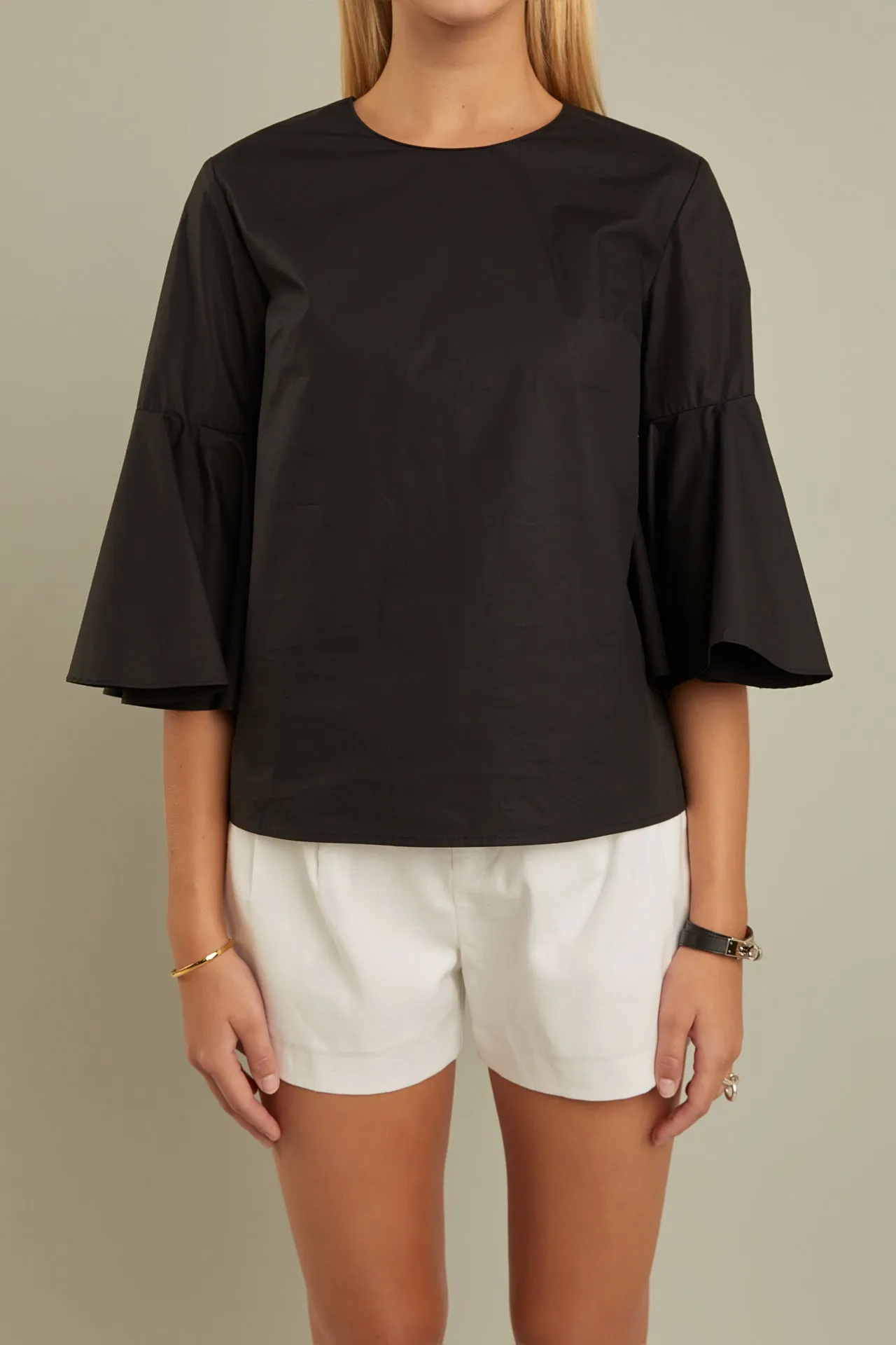 English Factory - Ruffled Cotton Blend Top