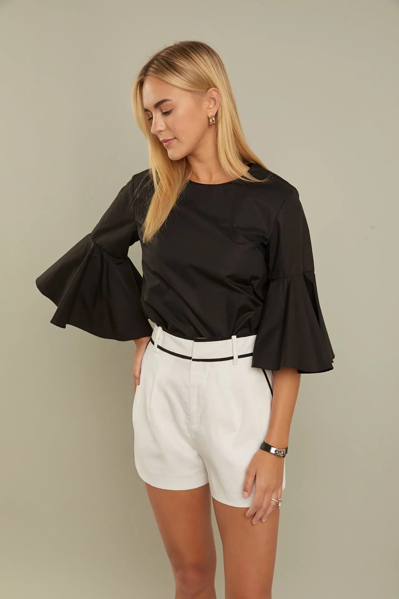 English Factory - Ruffled Cotton Blend Top