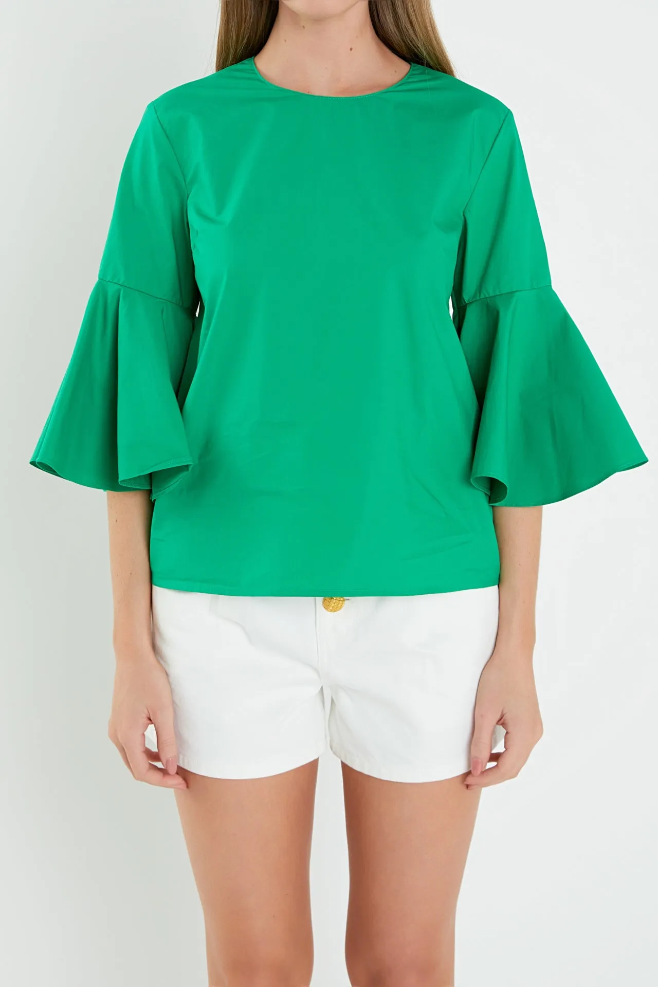 English Factory - Ruffled Cotton Blend Top