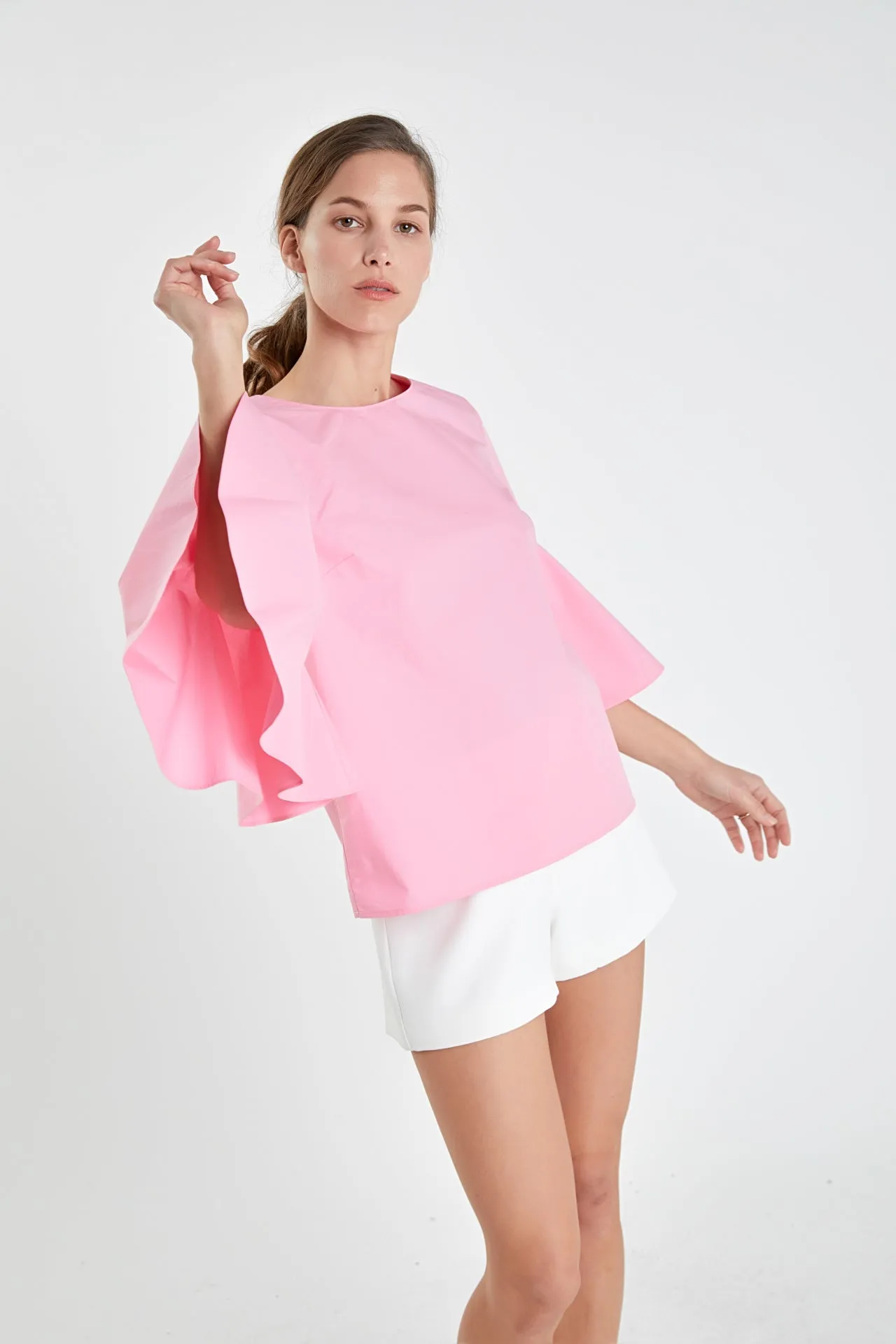 English Factory - Ruffled Cotton Blend Top