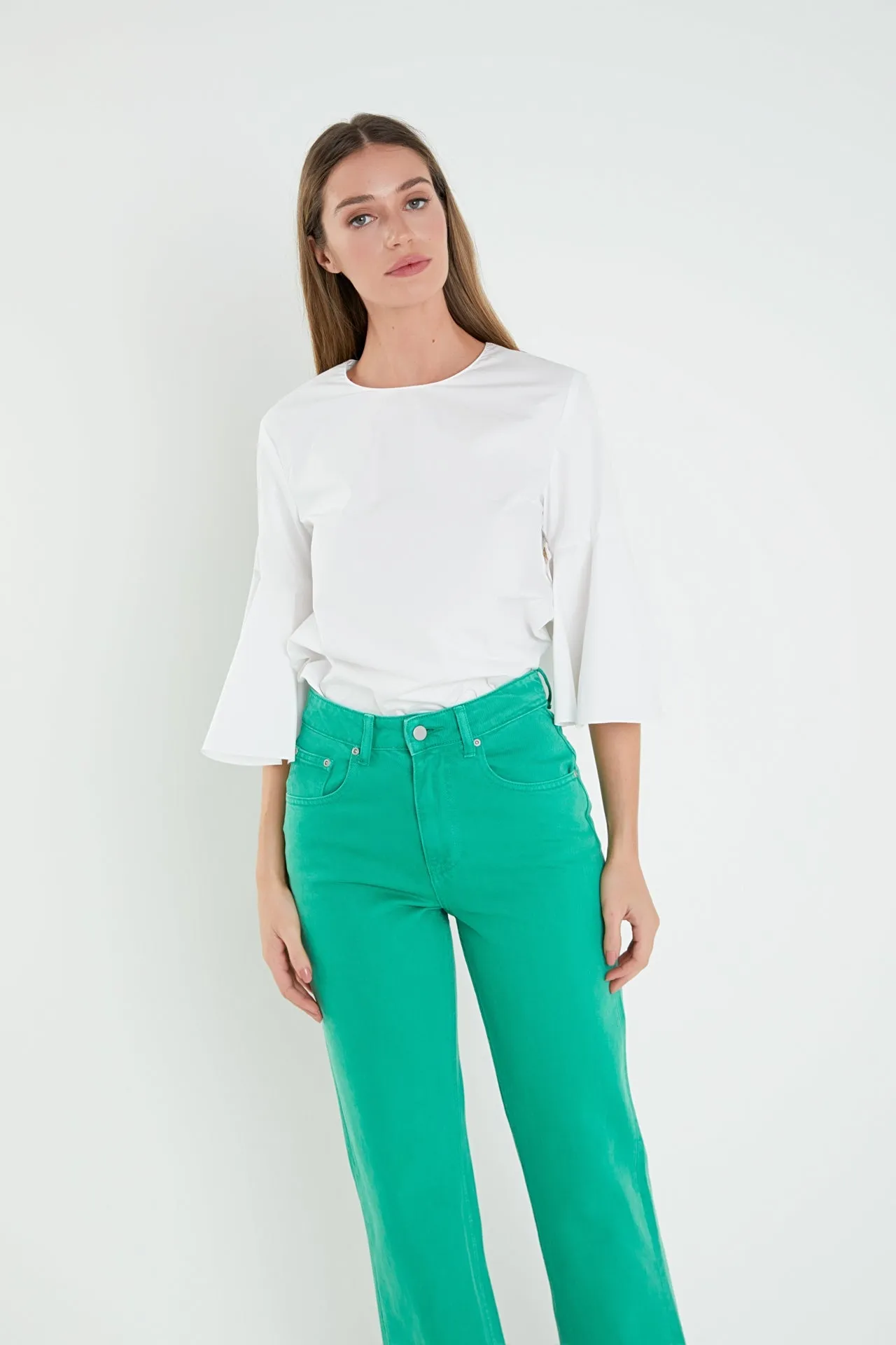 English Factory - Ruffled Cotton Blend Top