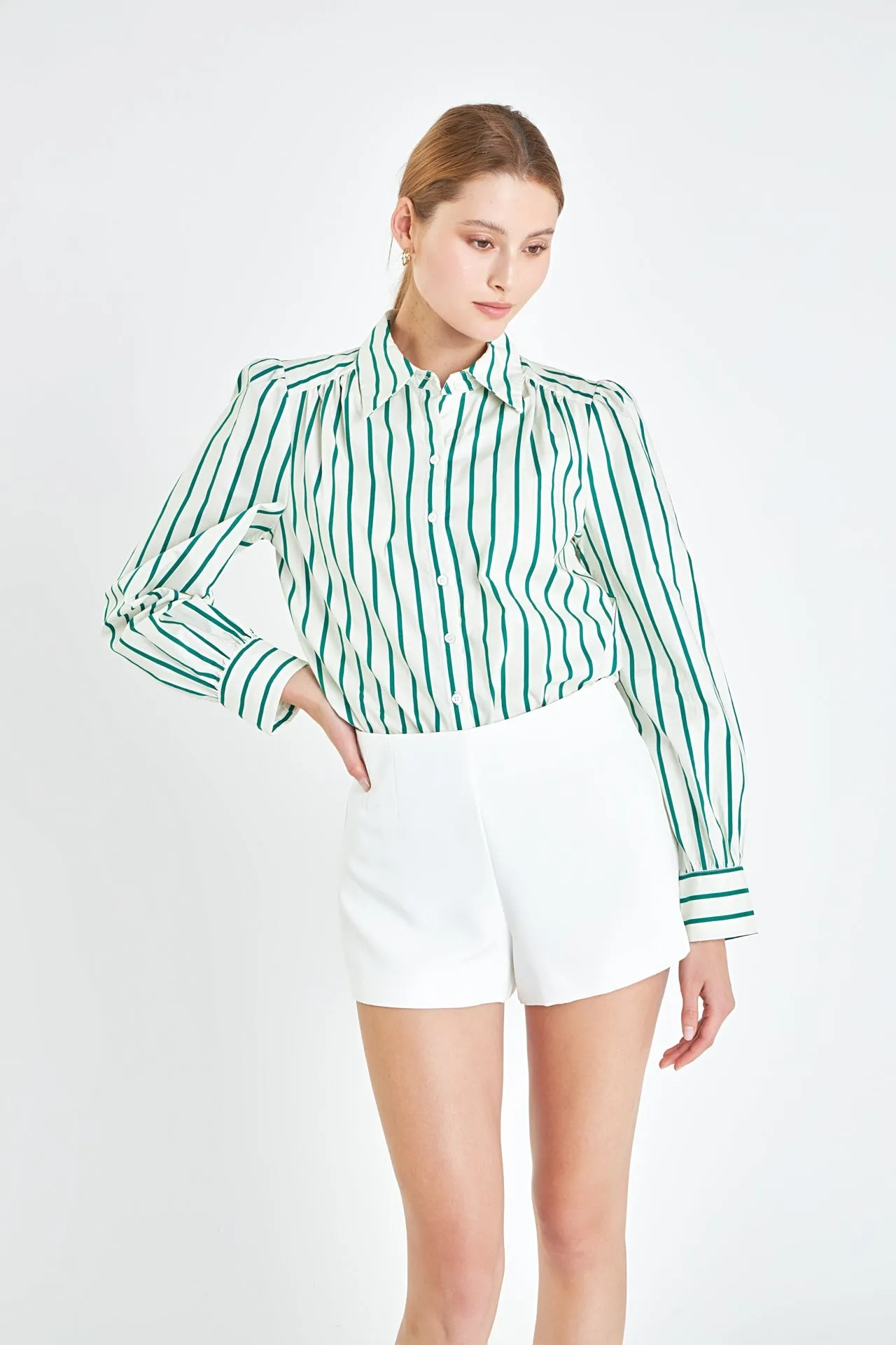 English Factory - Stripe Shirt in Green