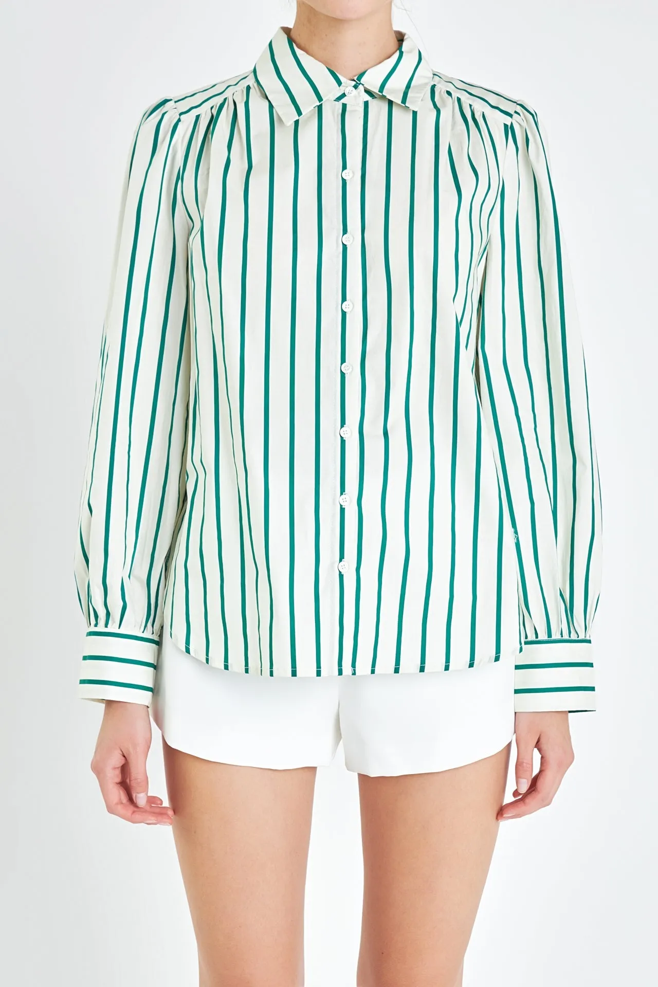 English Factory - Stripe Shirt in Green