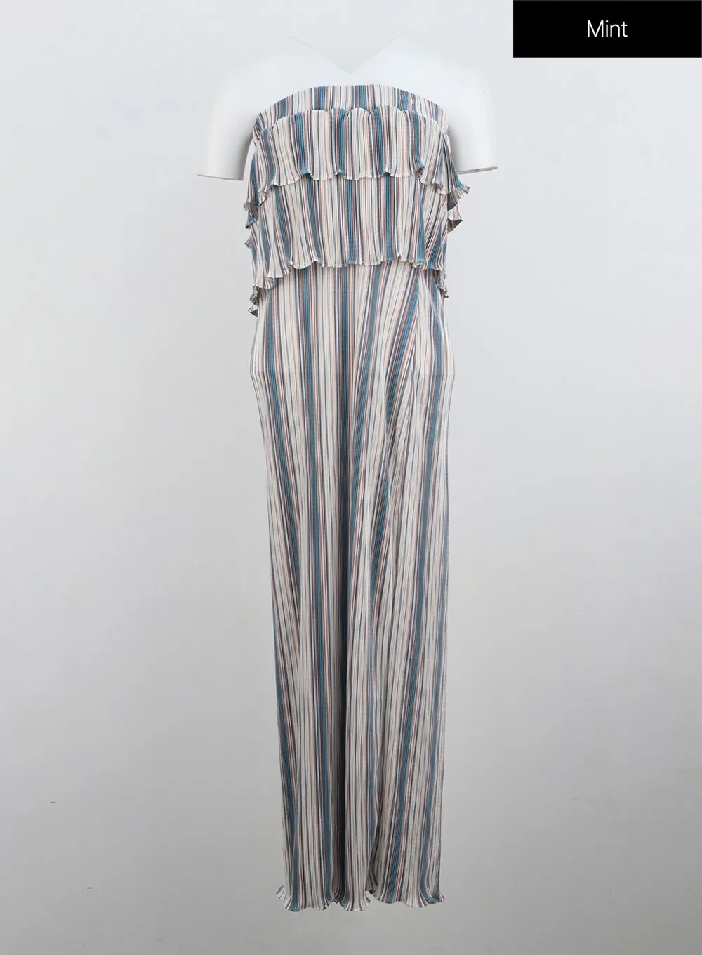 Frill Stripe Maxi Dress IL326