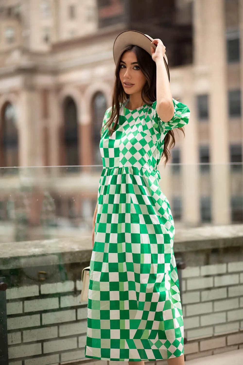 Green Imagination Midi Dress