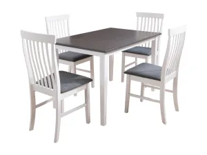 Grey and White Dining Set, 5pc