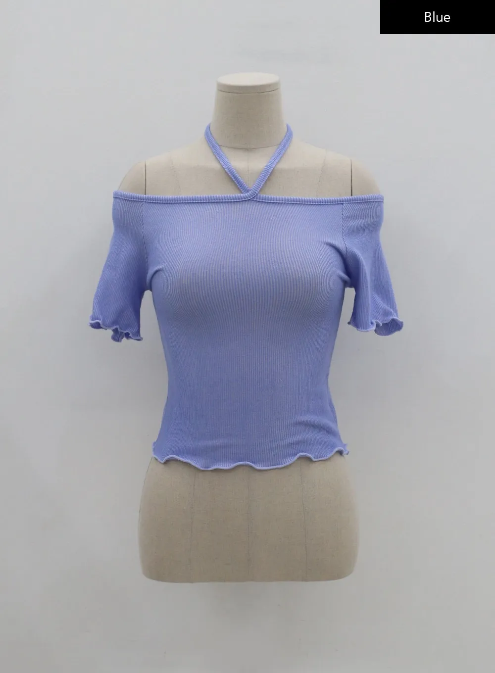 Halter Neck Wave Short Sleeve Tee BG11