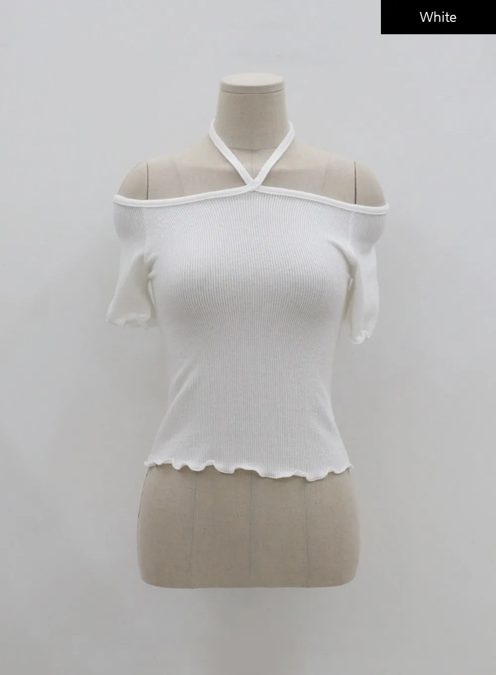 Halter Neck Wave Short Sleeve Tee BG11