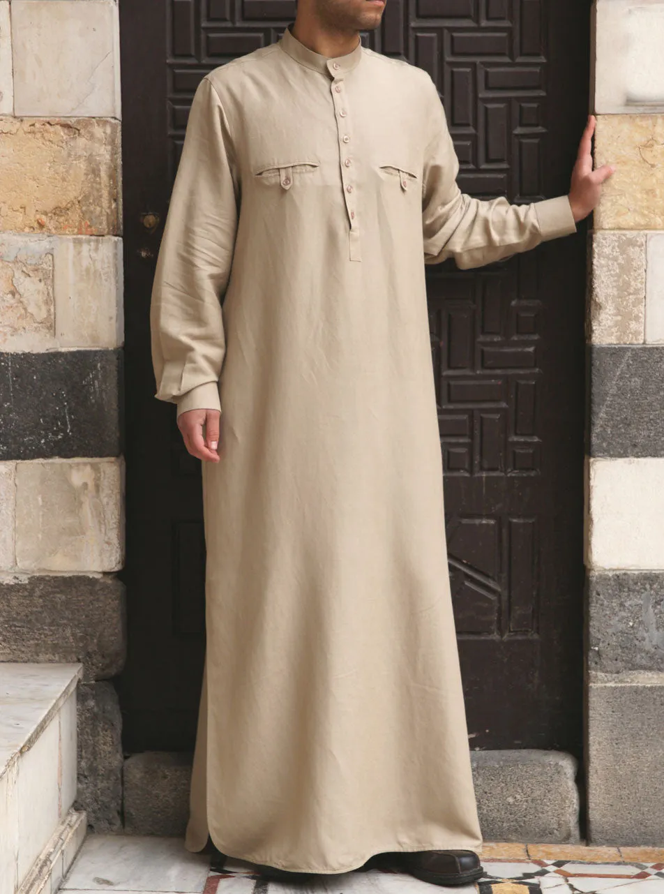 Linen Thobe with Side Slits