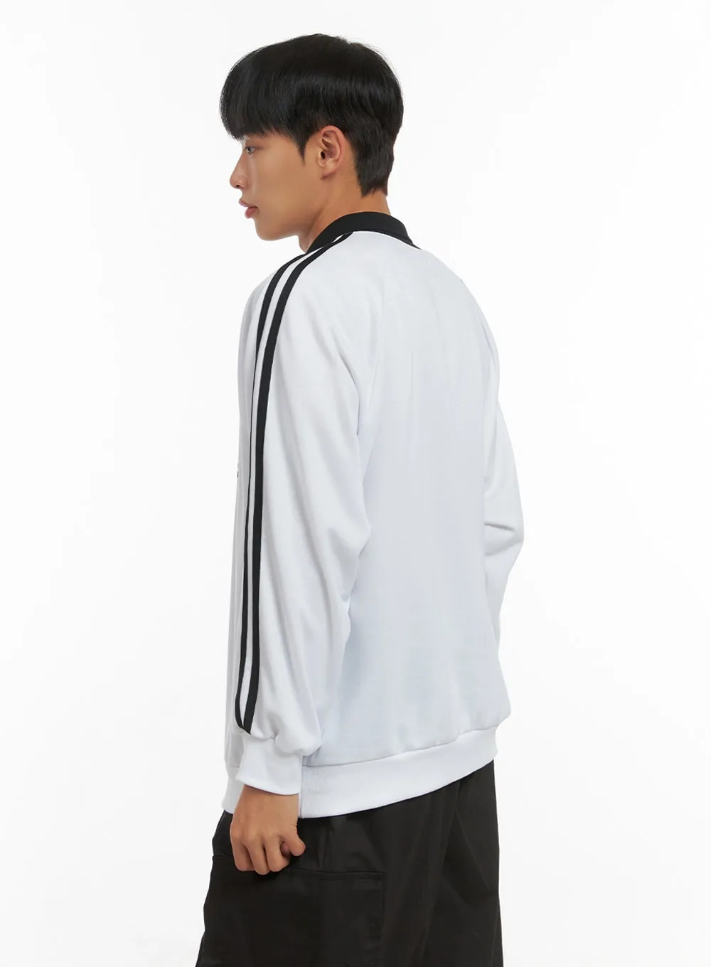 Men's Buttoned Collar Raglan Long Sleeve Tee IS420