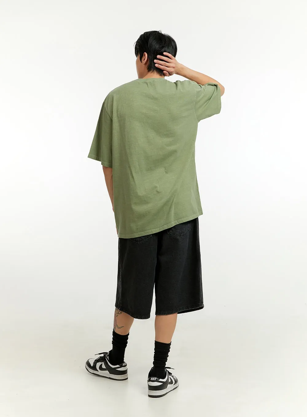 Men's Oversized Letter T-Shirt IL412