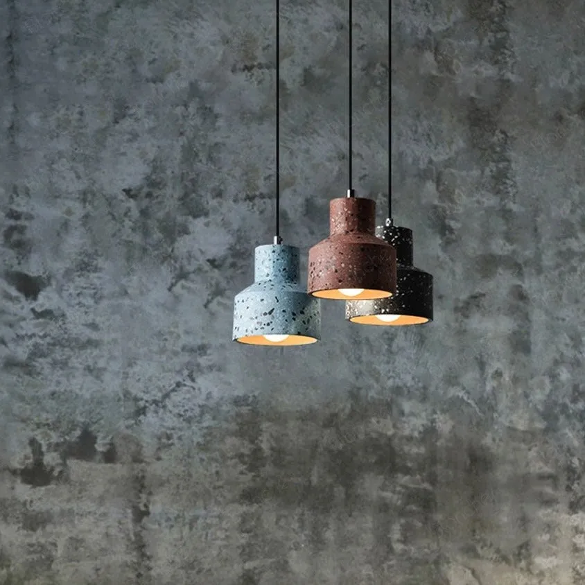 Modern Cement Pendant Lights Loft Decor Led Hanging Lamp