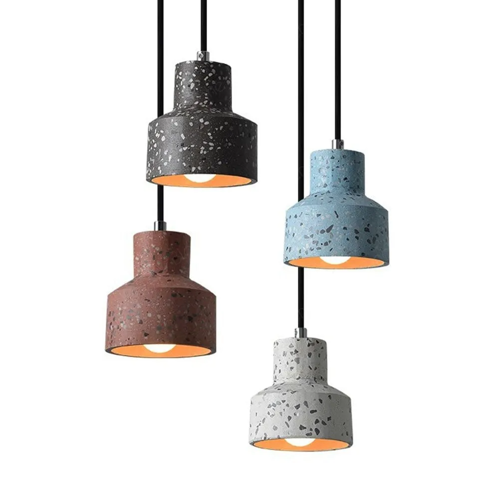 Modern Cement Pendant Lights Loft Decor Led Hanging Lamp