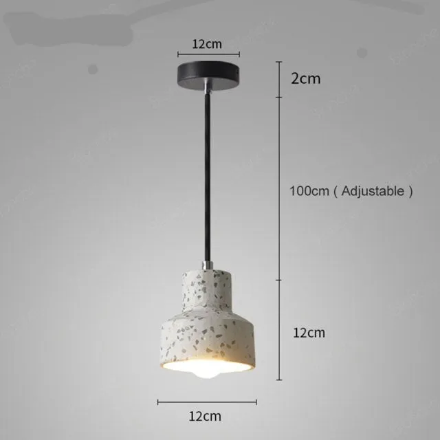 Modern Cement Pendant Lights Loft Decor Led Hanging Lamp