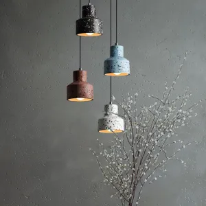 Modern Cement Pendant Lights Loft Decor Led Hanging Lamp