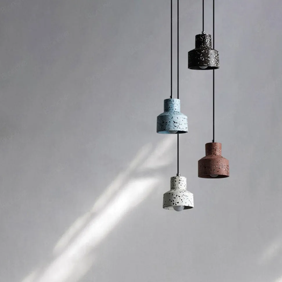 Modern Cement Pendant Lights Loft Decor Led Hanging Lamp