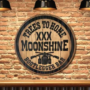 Personalized Moonshine XXX Barrel Lid Style Sign