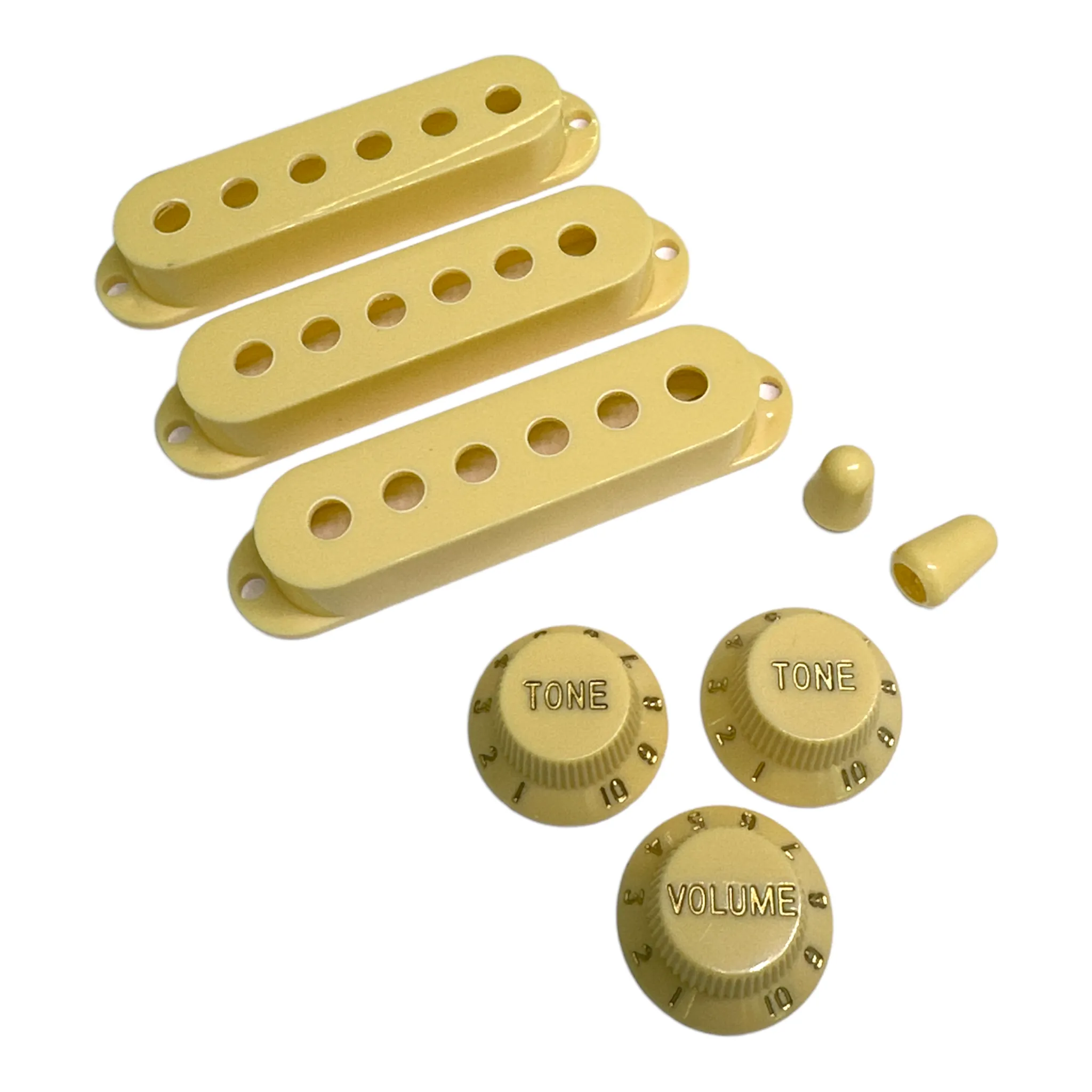 Pickup Covers, Knobs, & Switch Tips Set for Strat-Style Guitars