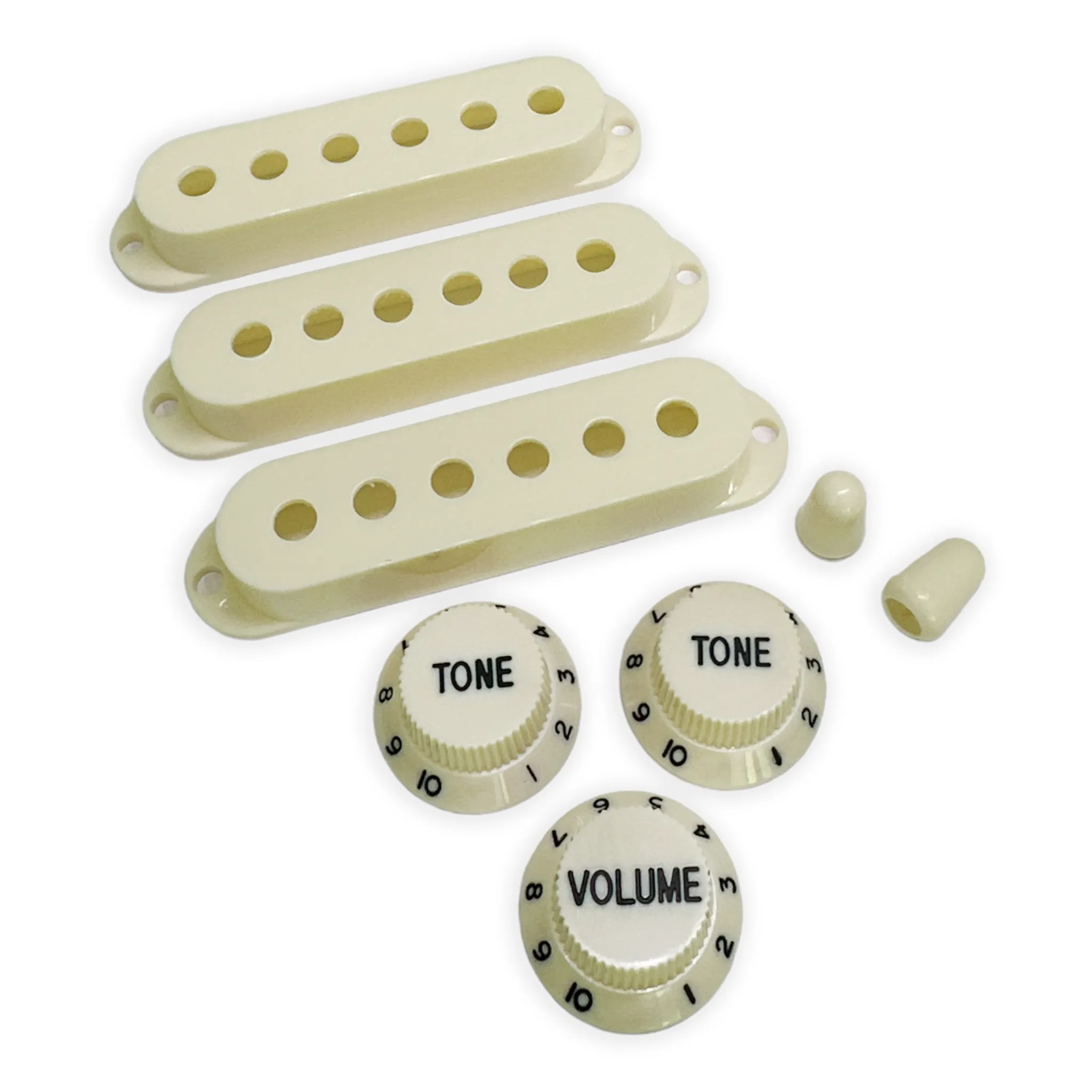 Pickup Covers, Knobs, & Switch Tips Set for Strat-Style Guitars