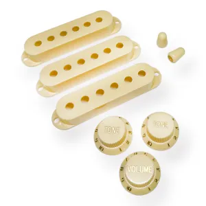 Pickup Covers, Knobs, & Switch Tips Set for Strat-Style Guitars