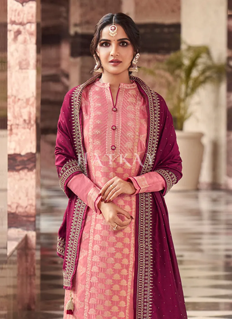 Pink And Magenta Salwar Suit