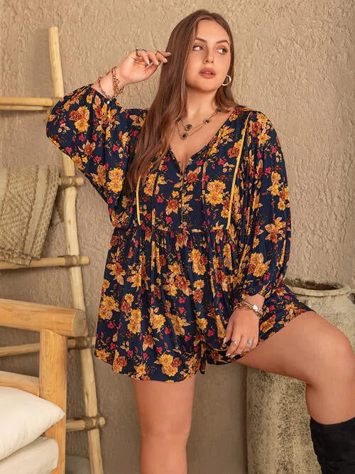 Plus Size Floral Boho Beachy Romper