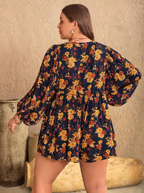 Plus Size Floral Boho Beachy Romper