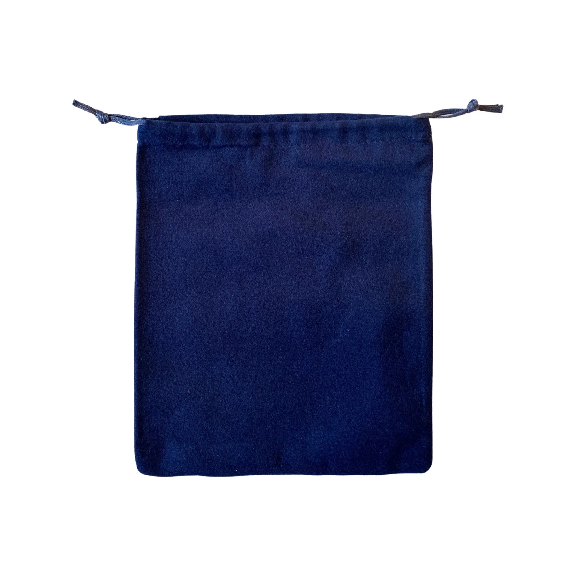 Prada Logo Navy Velour Designer Dust Bag Pouch Small