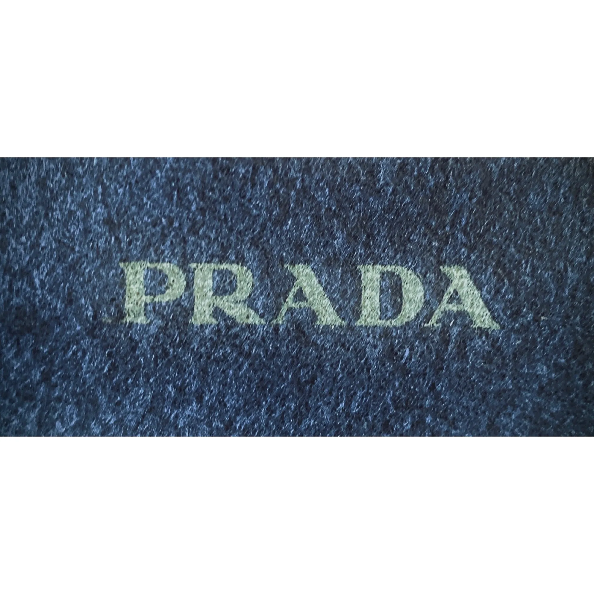 Prada Logo Navy Velour Designer Dust Bag Pouch Small