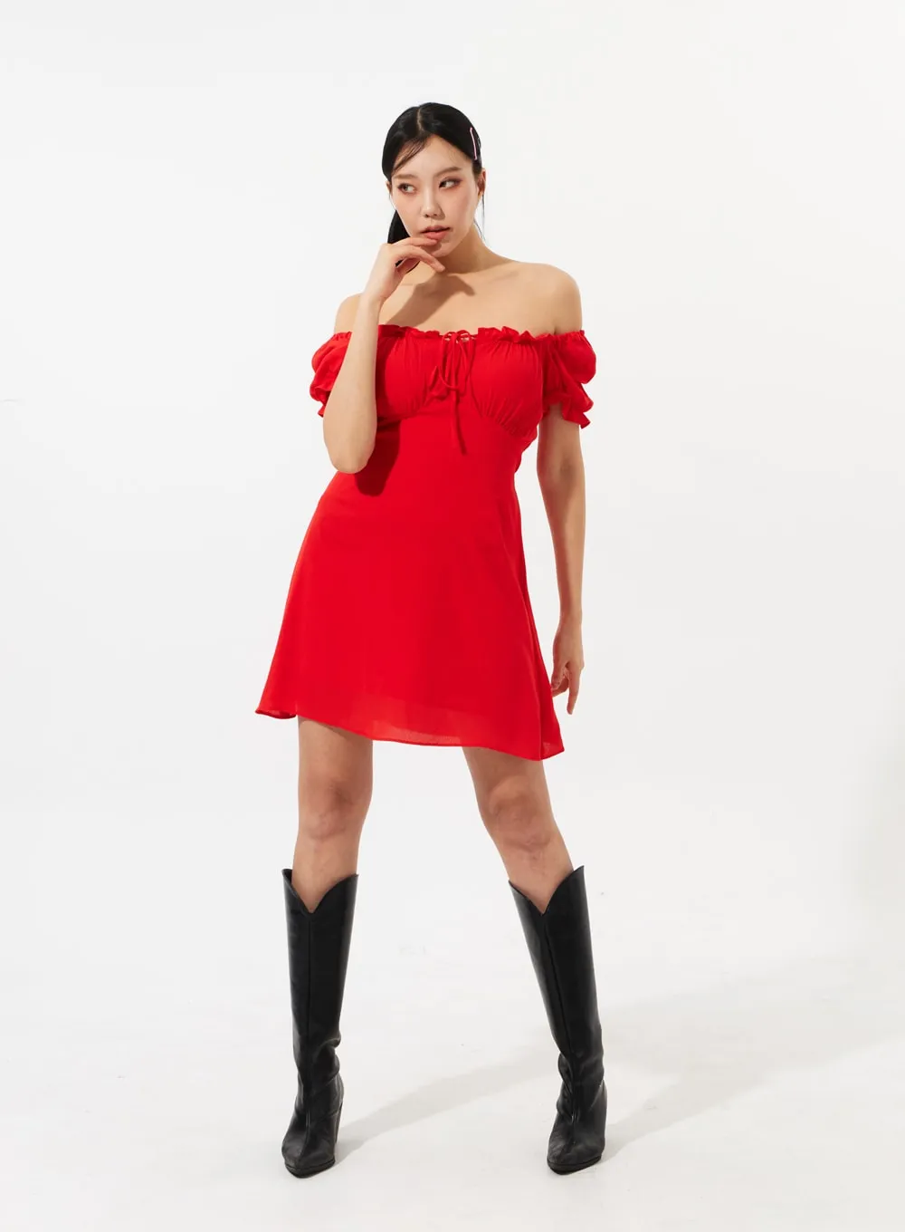 Puff Sleeve Mini Dress IM309