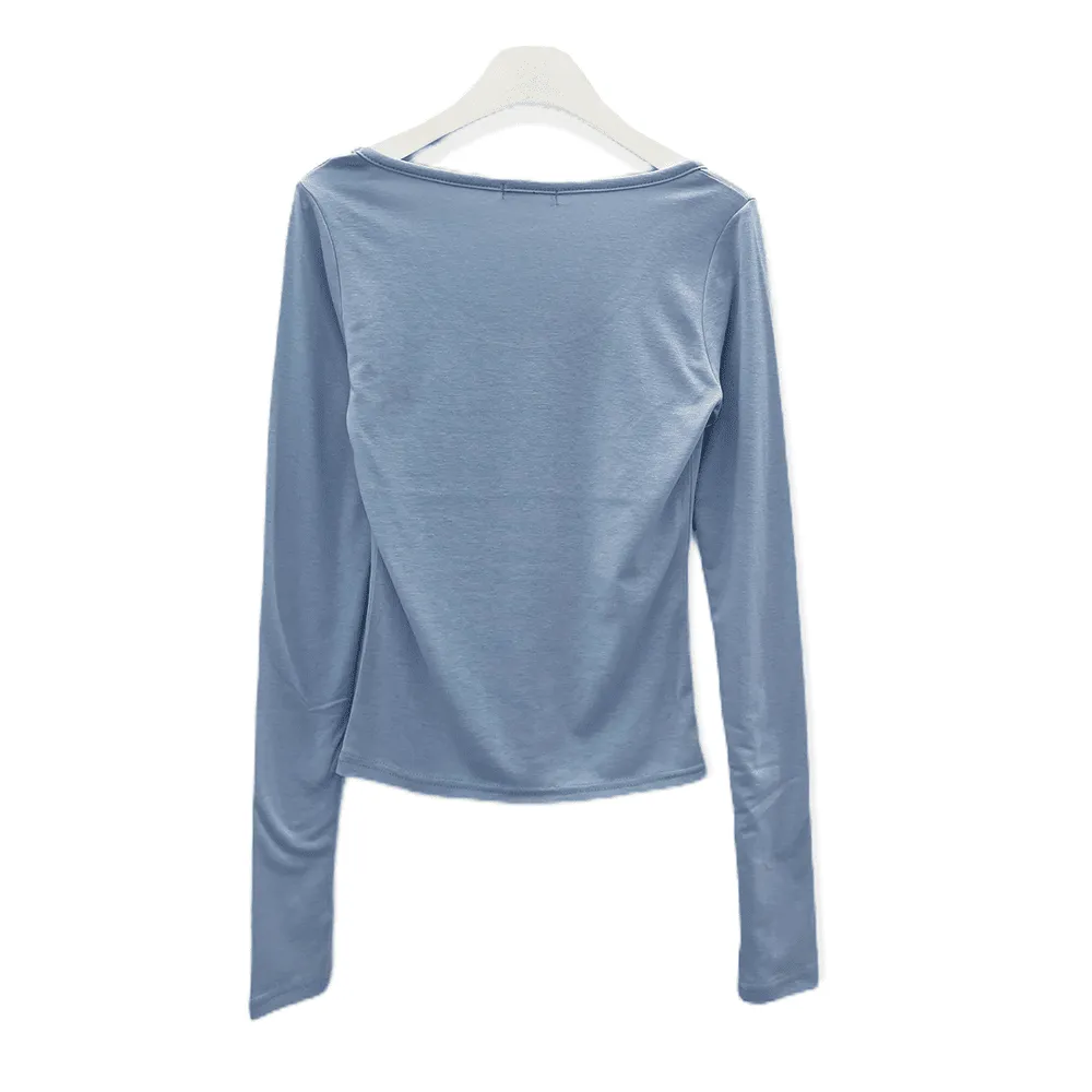 Scoop Neck Long Sleeve T Shirt CM8