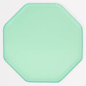 Sea Foam Green Dinner Plates (x 8)