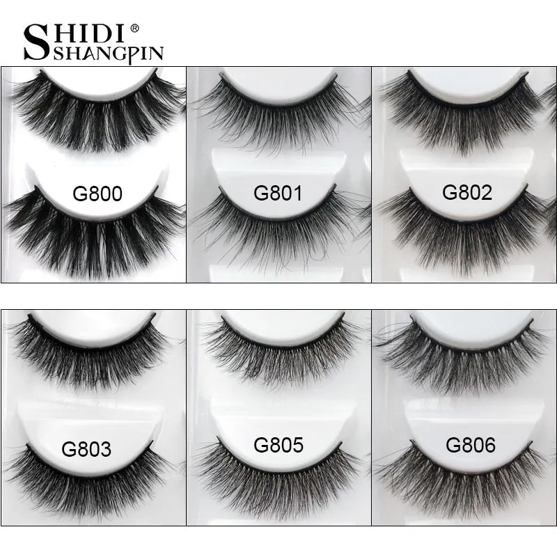 SHIDISHANGPIN 5 pairs mink eyelashes natural 3d mink lashes beauty essentials 3d false lashes false eyelashes full strip lashes