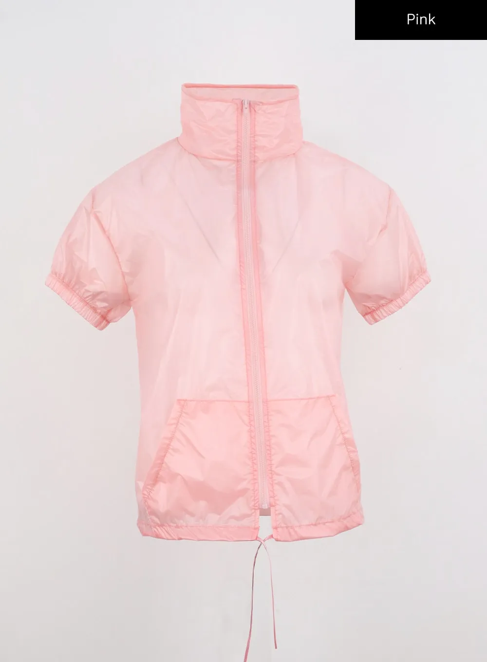 Short Sleeve Nylon Zip-Up CL319